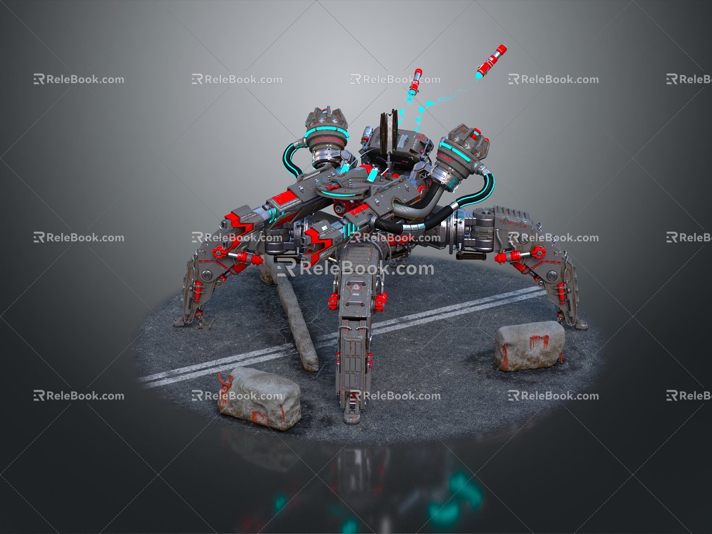 Modern Robot Mech Warrior Machine Battlearm Mechanical Battlearm Machine Warrior 3d model