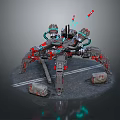 Modern Robot Mech Warrior Machine Battlearm Mechanical Battlearm Machine Warrior 3d model