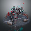 Modern Robot Mech Warrior Machine Battlearm Mechanical Battlearm Machine Warrior 3d model