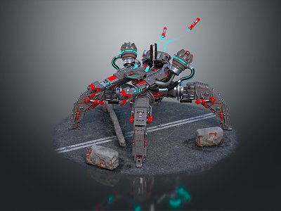 Modern Robot Mech Warrior Machine Battlearm Mechanical Battlearm Machine Warrior 3d model