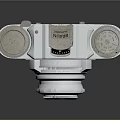 Vintage Electronic Camera Super Fexette Model With Silver Body And Black Leather