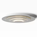 Modern White Ceiling Lights With Circular Layered Design And Inner Glowing Rings