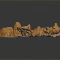Stunning Rocky Canyon Landscape Featuring Orange Cliffs Gray Structure And Sandy Terrain