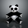 Adorable Black And White Panda Plush Toy Sitting With Open Arms