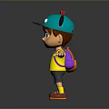 Cartoon Characters With Different Hats And Colorful Outfits Standing On Grey Background With Reflections