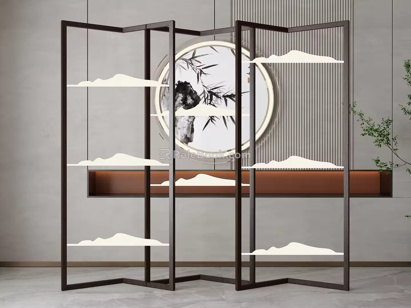 Screen partition 3d model