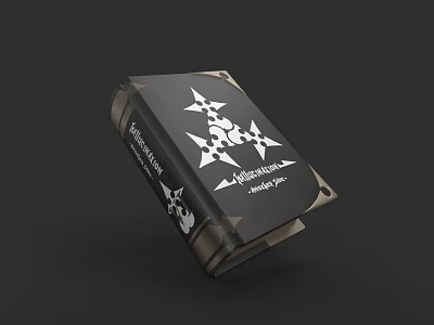 Fallen Angel Character With Shadow Strike Design And Star Pattern On Black Box 3d model