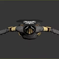 Silver And Gold Warrior Armor With Chest Plate Arm Guards Leg Armor And Cape