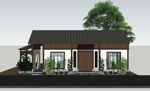 New Chinese Style Folk House Rural Folk House 3d model