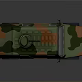 Camouflage Military Vehicle With Roof Antenna Turret And Tactical Design