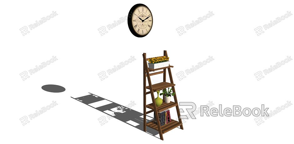 Modern Flower Holes Flower Holes Decorative Rack Wall Clock model