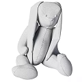 Soft Beige Plush Rabbit Toy With Long Ears In Sitting Position
