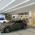 Modern Car Dealership Showroom With Luxury Vehicles On Display And Interior Design