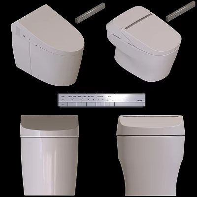 Modern White Toilet Design With Different Angles And Ceramic Finish For Bathroom 3d model