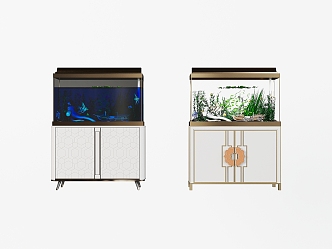 Fish Tank Ornamental Fish Tank Aquarium Tropical Fish Golden Dragon Fish Tank Cabinet Decorative Cabinet 3d model