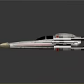 Futuristic Cosmic Spaceship Design With Streamlined Body Multiple Engines And Wings