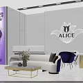 Luxury Jewelry Store Interior With Marble Display Counters And Decorative Flowers