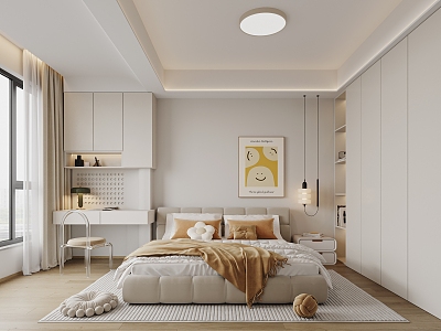 Cream Style Modern Bedroom model