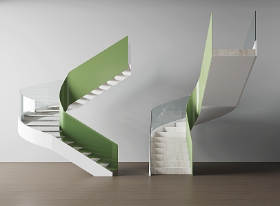 revolving staircase hollowed out 3d model