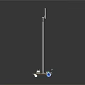 Durable Medical IV Stand With Metal Pole Top Container And Wheeled Base