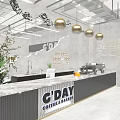 Modern Barber Shop Interior with Styling Chairs Mirrors and Green Plants