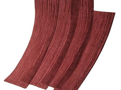 Stylish Red Ribbed Textured Wall Decor For Modern Home Interior 3d model