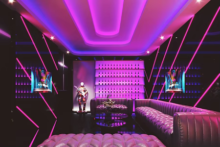 Modern KTV net red room 3d model