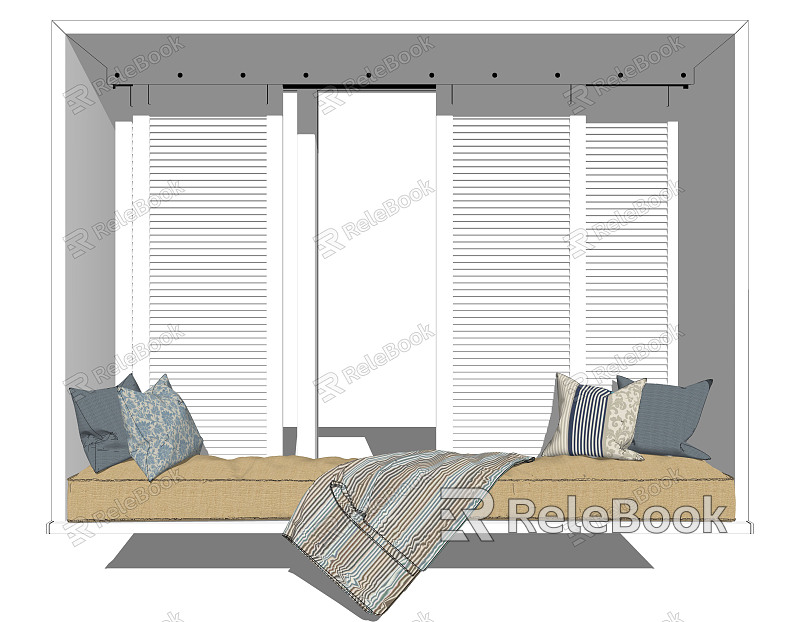 Modern Bay Window Cushion Combination model