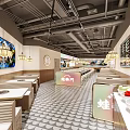 Wa Le Men Frog Restaurant With Fresh Concept And Golden Circular Decor