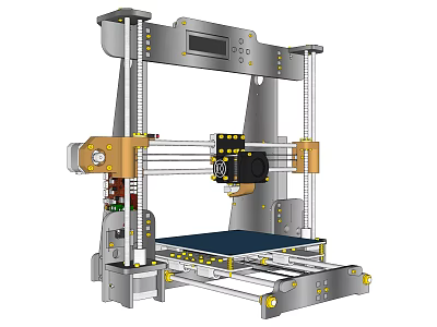 3D Printer Office Equipment With Metal Frame Digital Display And Printing Platform 3d model