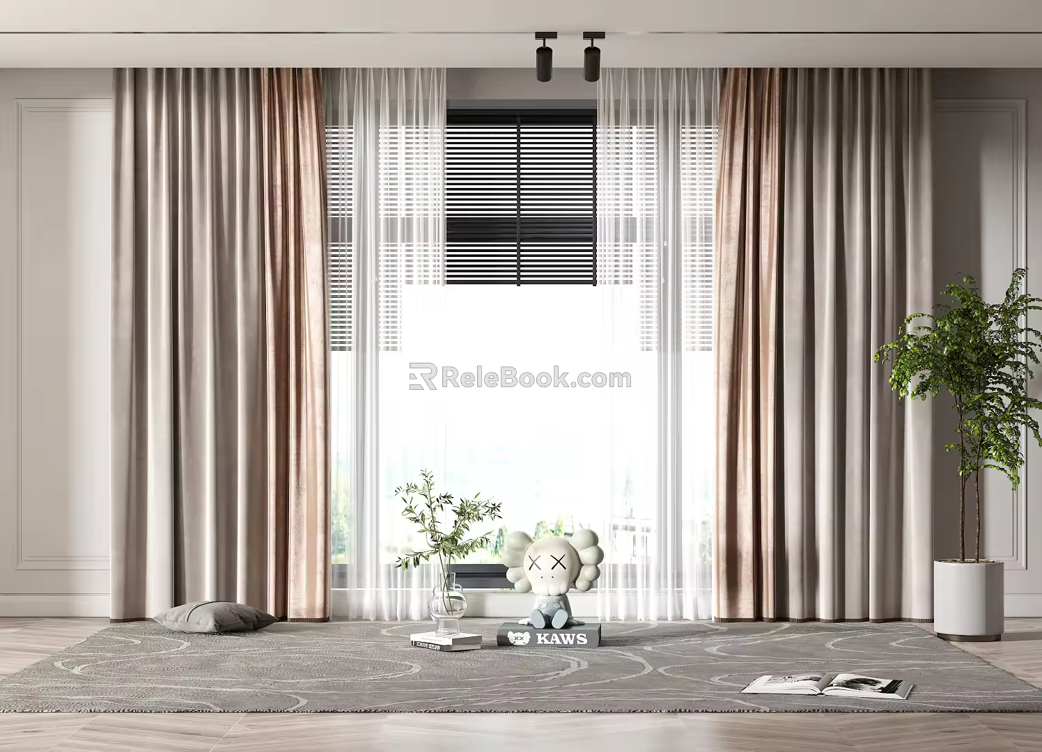 Modern Curtains 3d model
