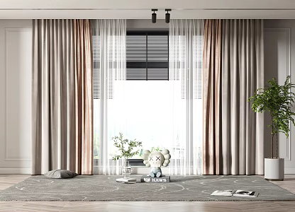 Modern Curtains 3d model