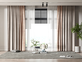 Modern Curtains 3d model