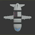 Cutaway Airplane Model Showing White Fuselage Blue Windows And Red Seats