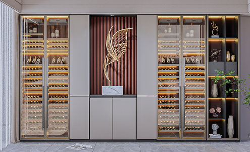 Modern Wine Cabinet Wine Cabinet Entrance Cabinet 3d model