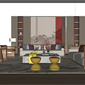 New Chinese Sofa Combination 3d model