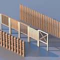 Fence Fence Guardrail 3d model