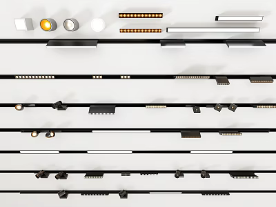Modern LED Downlights and Spotlights with Various Styles for Indoor Home Lighting 3d model