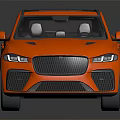 Orange Jaguar Sport SUV With Black Roof Shiny Exterior And Alloy Wheels