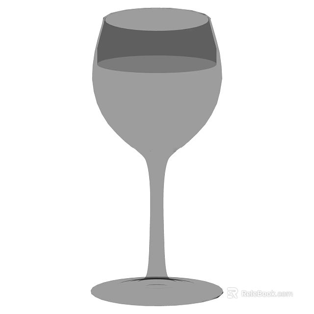 Elegant Wine Bottle and Glass Set for Modern Dining Table Decoration 3d model