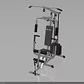 Multi Functional Home Gym Equipment With Pull Up Bar Adjustable Seat And Weight Stack 3d model