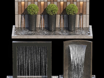 Modern Fountain Landscape model