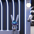 Modern Luxury Car Dealership Showroom With Sports Cars Glass Partitions And White Pillars