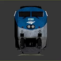 Modern train rail light rail subway high-speed train 3d model