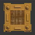 Yellow Noble Lod Archway Model With Arched Door Spire Decorations And Serpent Carvings