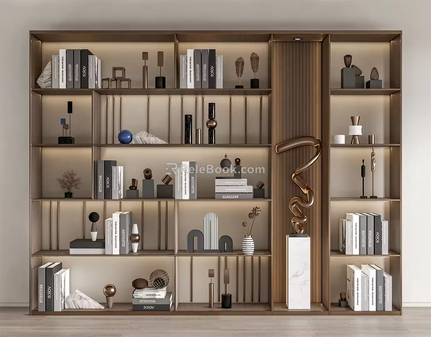 Modern Bookcase Bookshelf 3d model