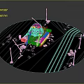 Military Tank 3D Model with Battlefield Obstacles and Rail Tracks