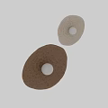 Modern Brown and Beige Wall Lamps with Textured Surface and White Circular Light Head