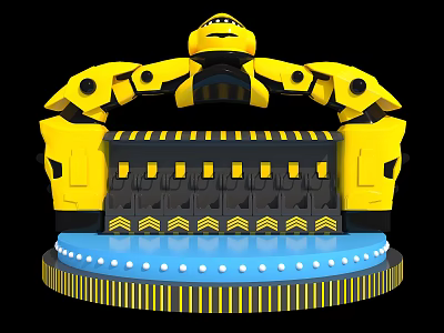 Modern amusement equipment, mechanical combat police 3d model