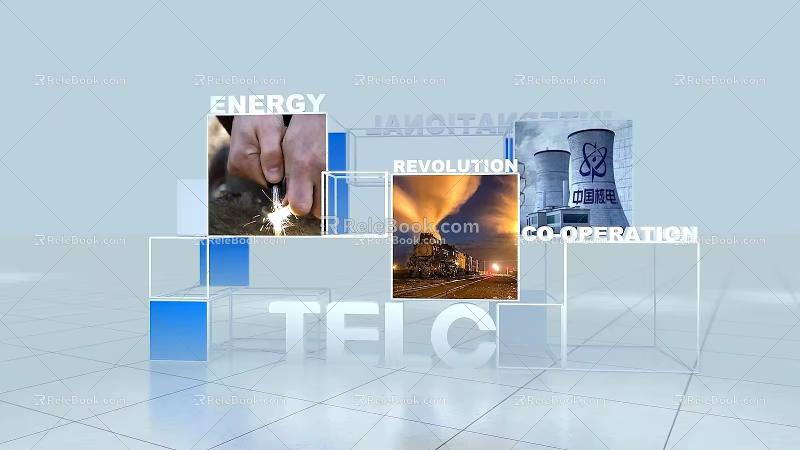 Art graphic display wall 3d model